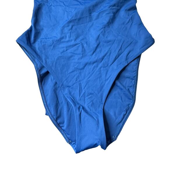 Everlane The String Renew Nylon One Piece Swimsuit Blue Women Small NWT - Picture 9 of 12